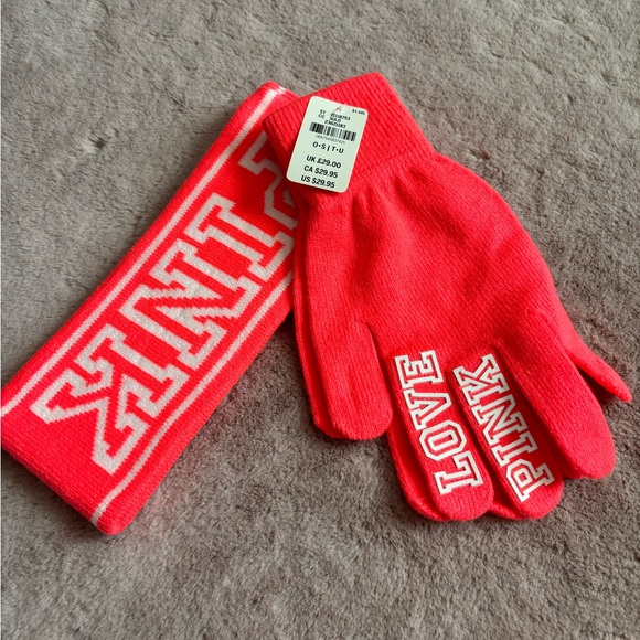 PINK Victoria's Secret Accessories - Pink headband glove set